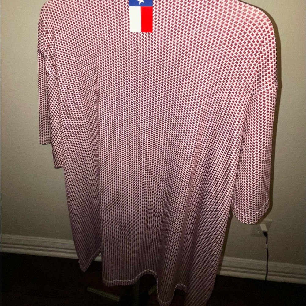 Rhoback Maroon Geometric Button Down Shirt (Texas) - Picture 4 of 4
